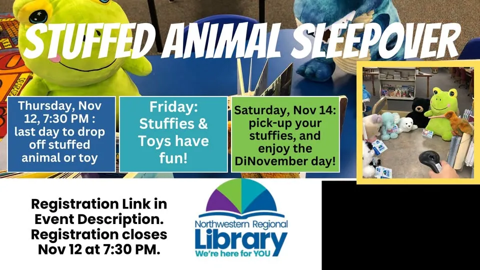 3rd Annual Stuffed Animal Sleepover