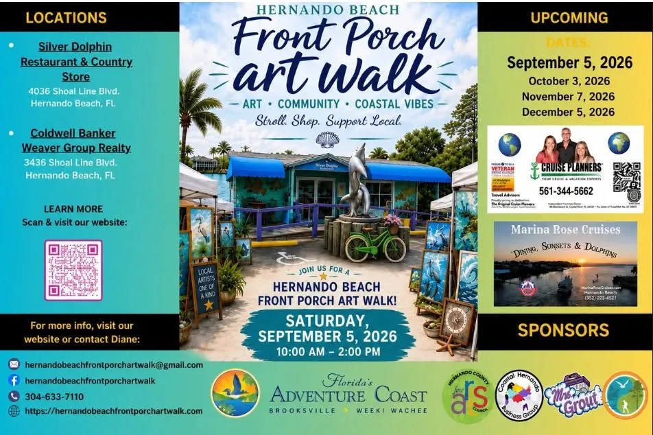 Hernando Beach Front Porch Art Walk