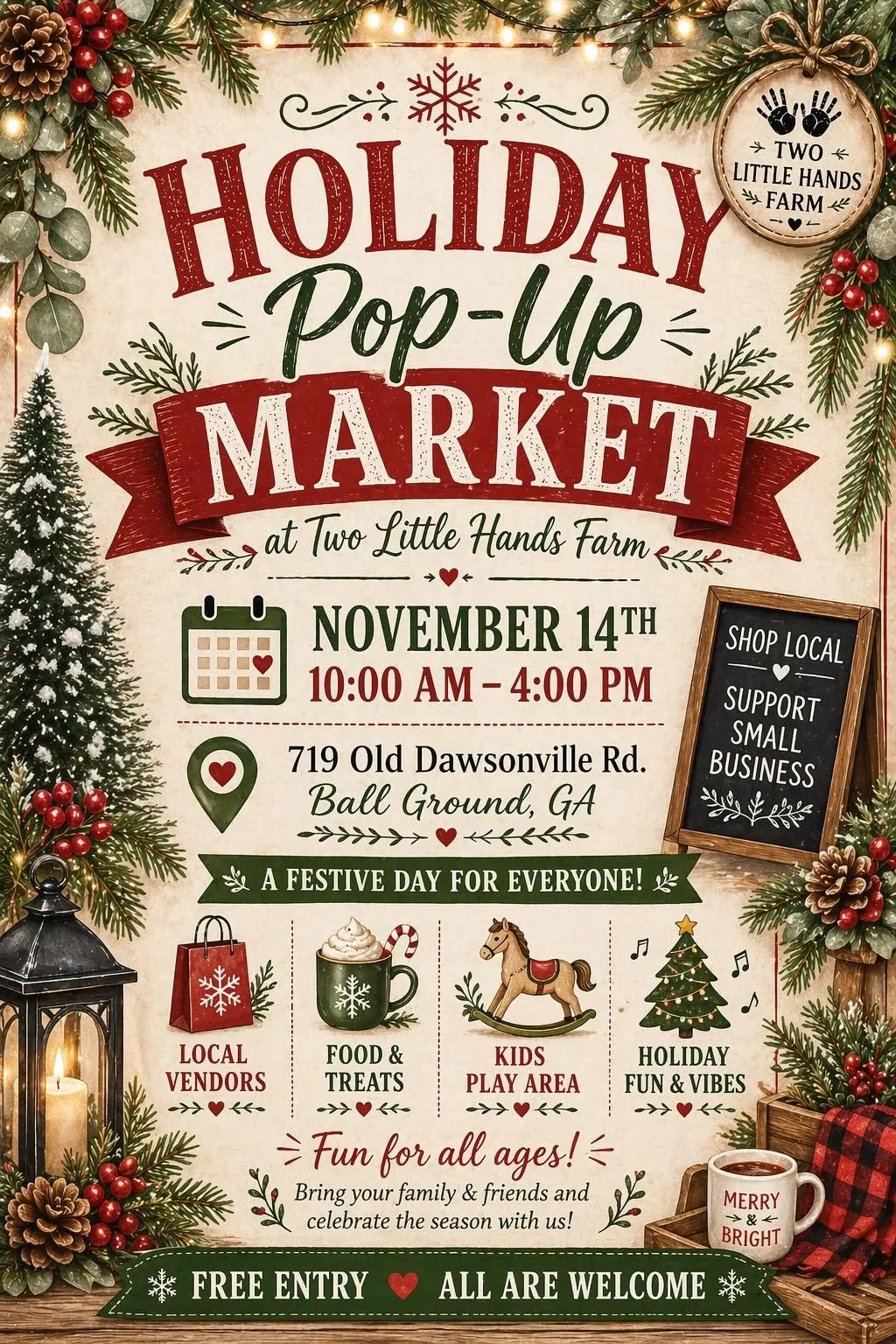 Holiday Pop Up Market @ Two Little Hands Farm