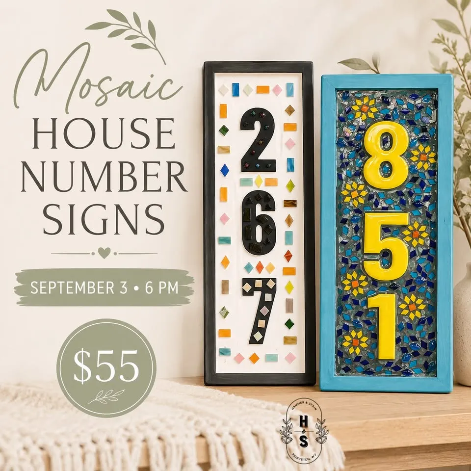 Mosaic House Number Signs