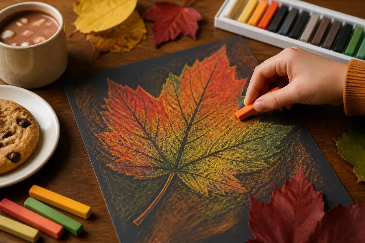 Fall Leaf Chalk Pastel