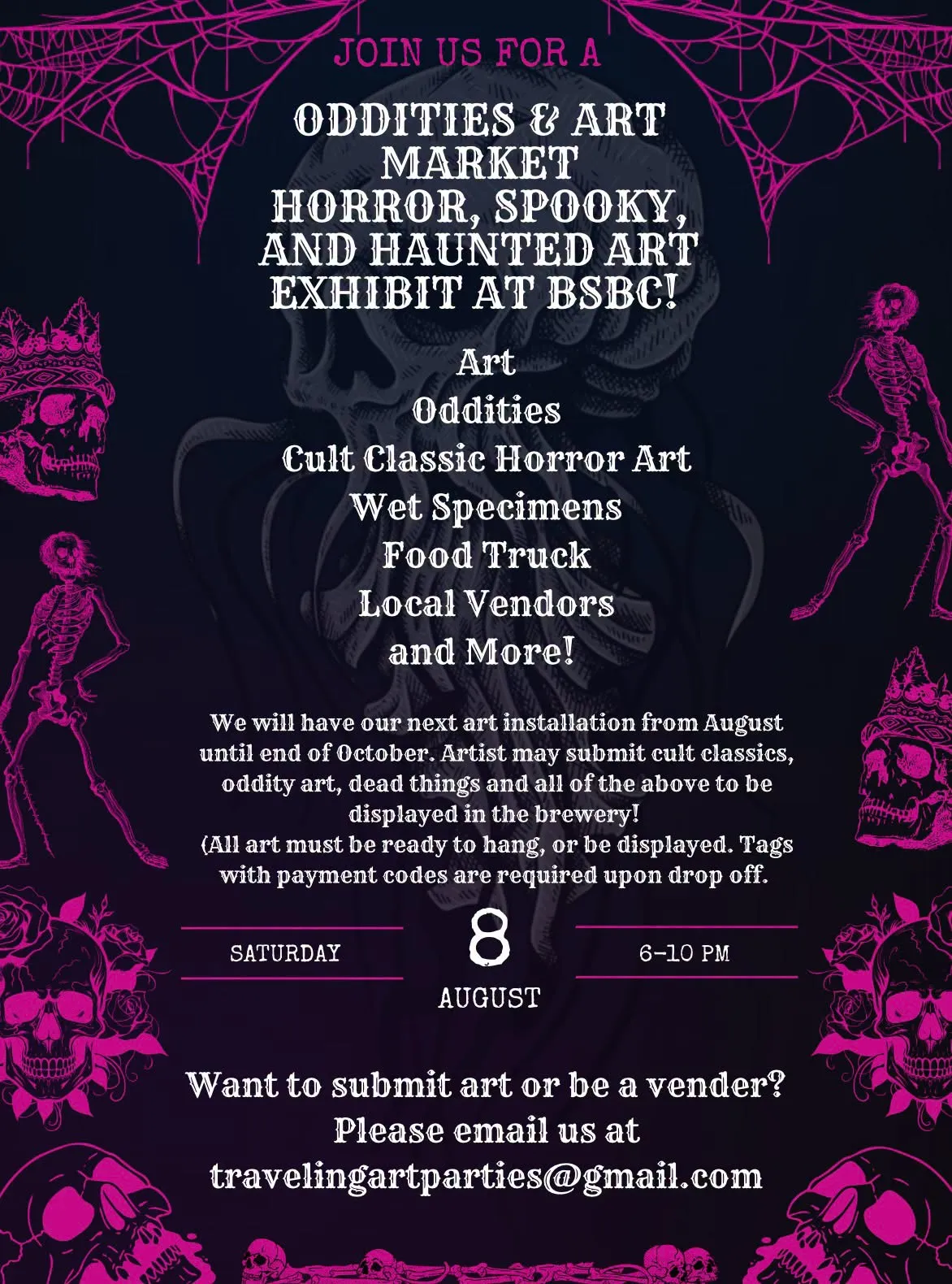Oddities & Art Market Horror, Spooky, and Haunted Art Exhibit at BSBC!