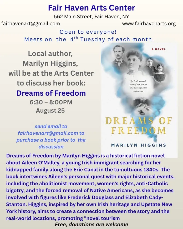 Single Event Book Discussion Group: Dreams of Freedom and talk by local author MarilynHiggins