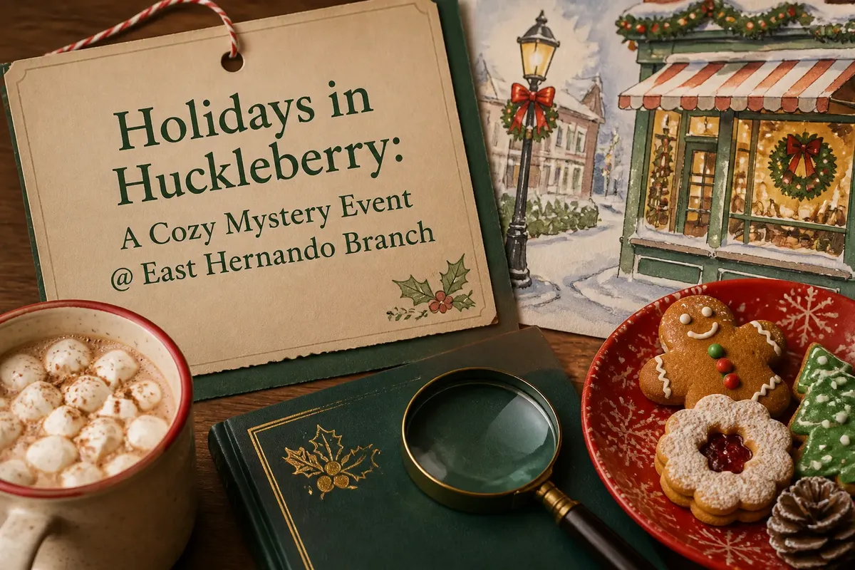 Holidays in Huckleberry: A Cozy Mystery Event @ East Hernando Branch