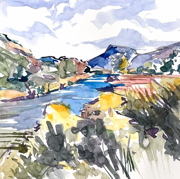 Finding Focal Areas: Landscape Painting in Water Media