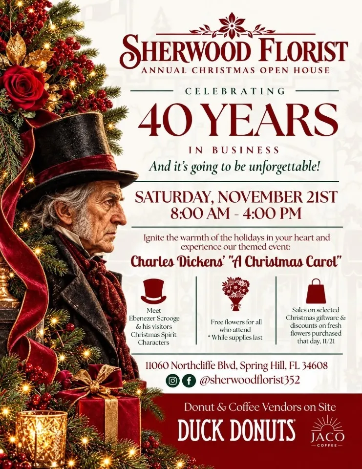 Sherwood Florist's Annual Christmas Open House - Celebrating 40 years!