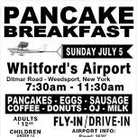 Single Event PANCAKE BREAKFAST- WHITFORD’S AIRPORT (B16)