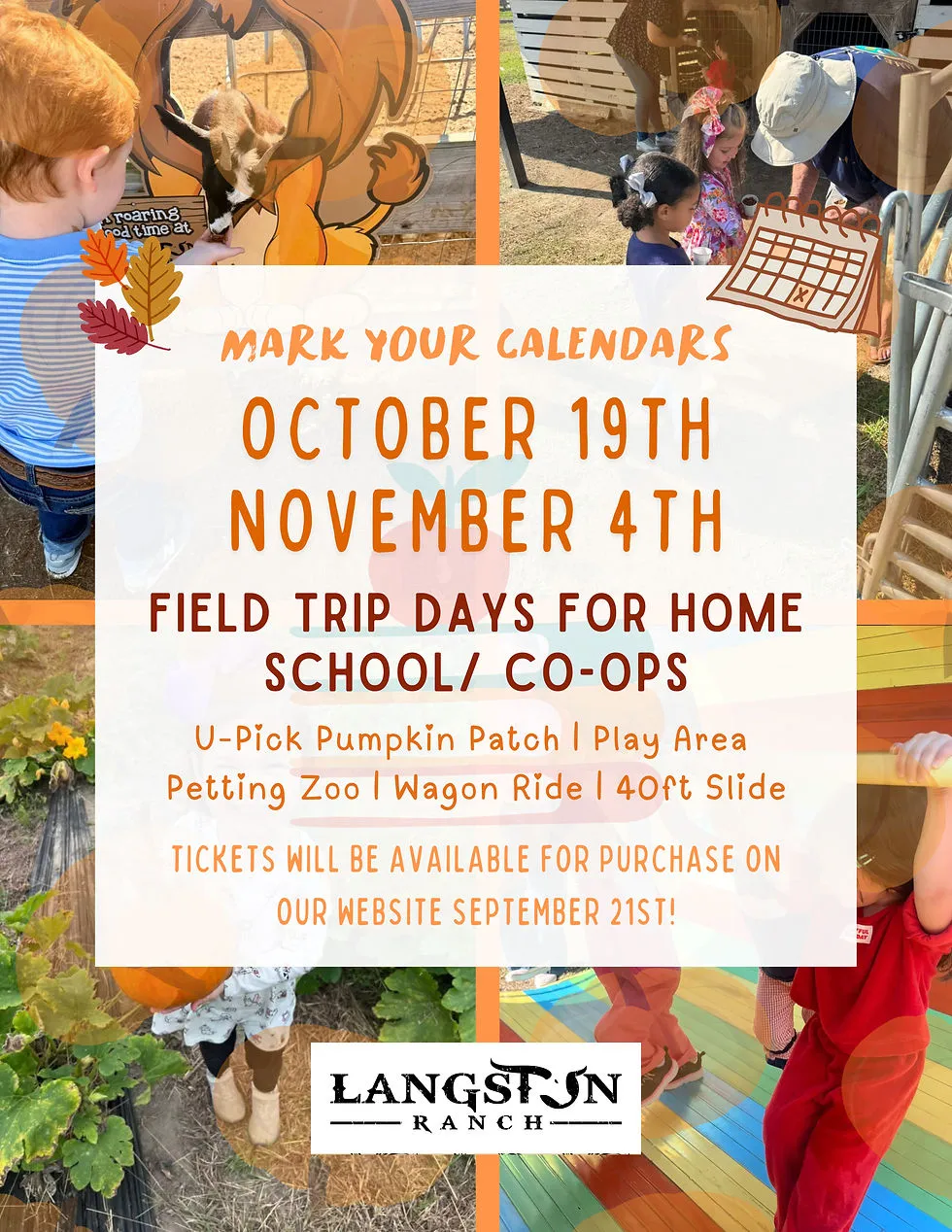 Homeschool/ Co-op Fall 2026 Field Trip!