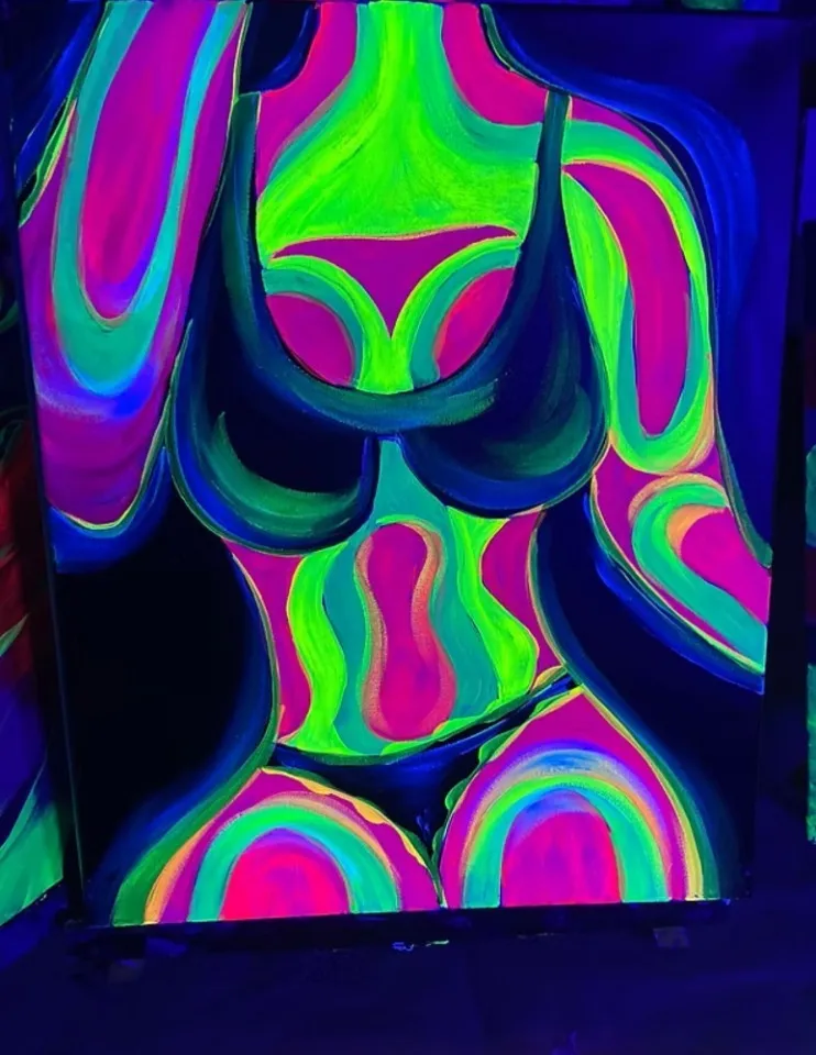 Adult/Teen Art Class - R & B Paint & Groove "Neon Body Heat"
