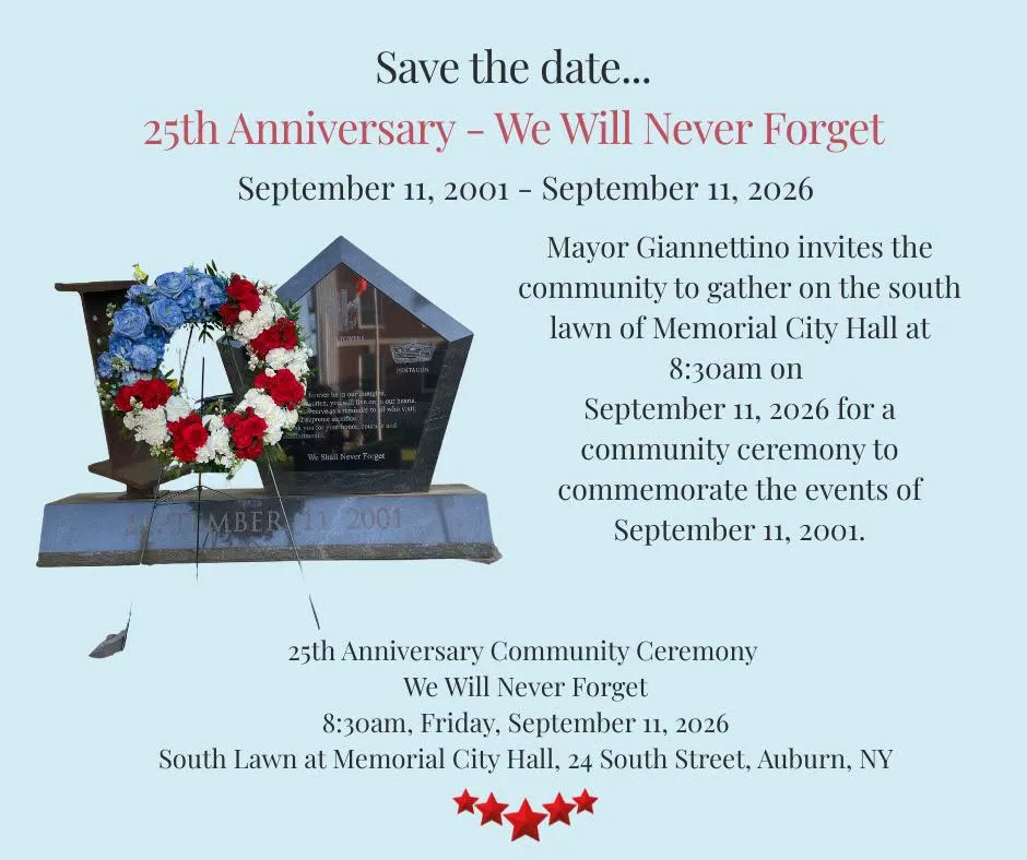 We Will Never Forget - 25th Anniversary Ceremony for Commemoration of the events of Sept. 11, 2001