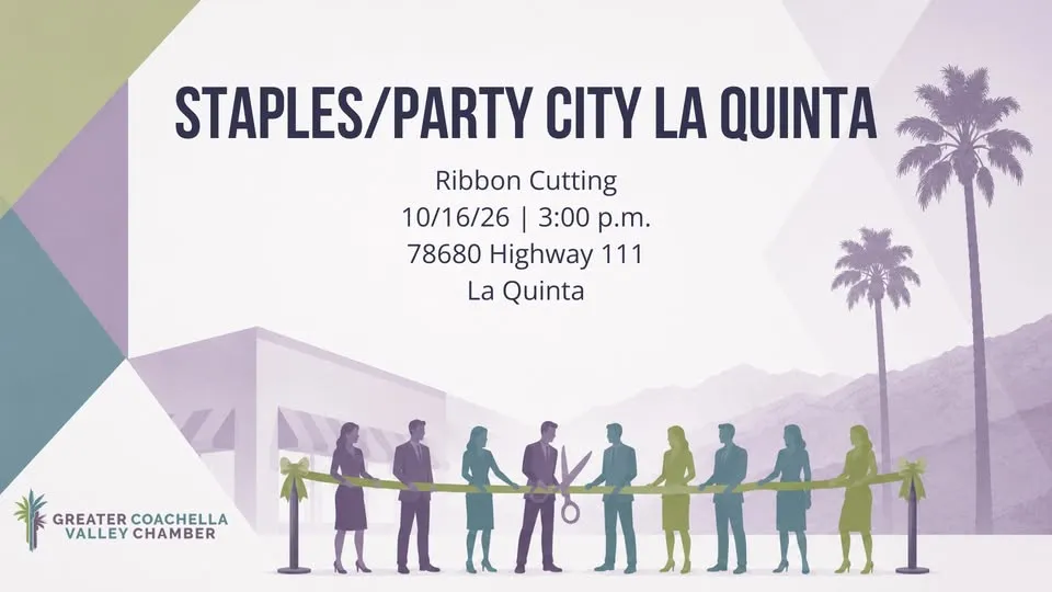 Single Place Template Ribbon Cutting | Staples/Party City La Quinta