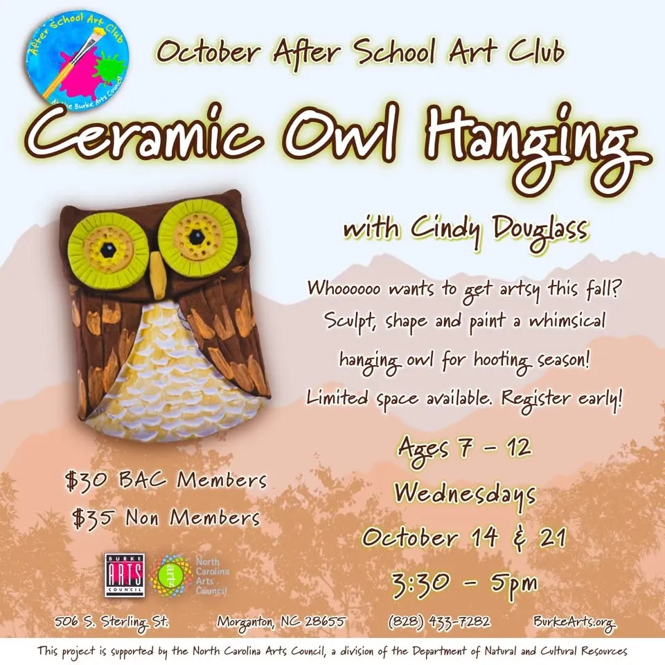 Hanging Ceramic Owls: October After-School Art Club