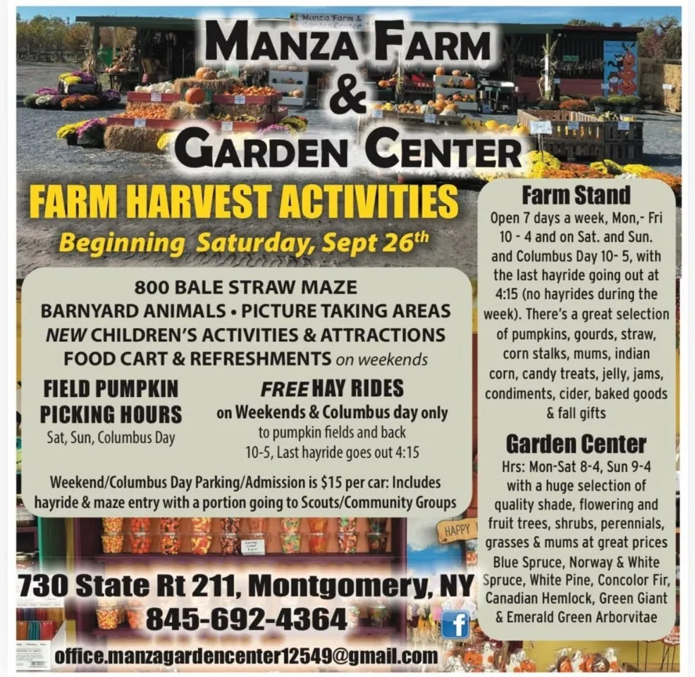 Farm Harvest Activities @ Manza Farm & Garden Center