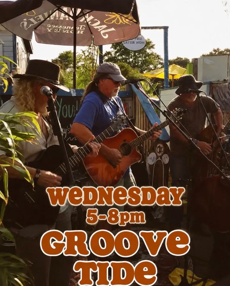 Live music at Foxy’s! Groove Tide! 🌊