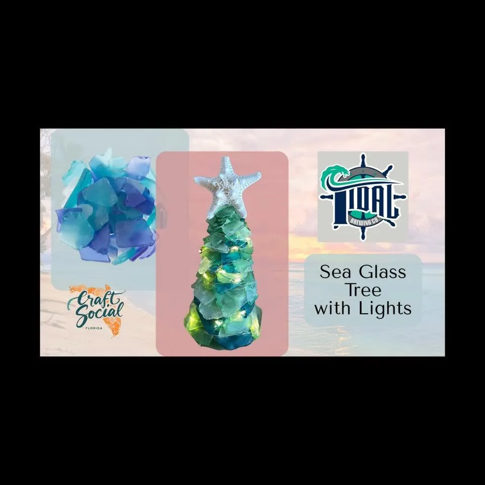 DIY Coastal Sea Glass Trees at Tidal Brewing Company