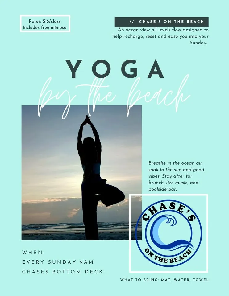 Yoga at Chases on the Beach- Sunday Funday