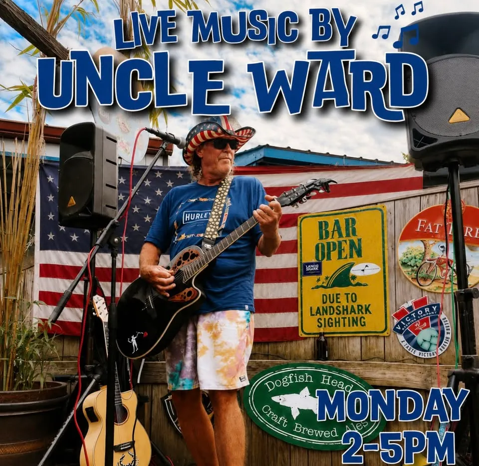 Labor Day at Foxy’s! Live music by Uncle Ward 🎶
