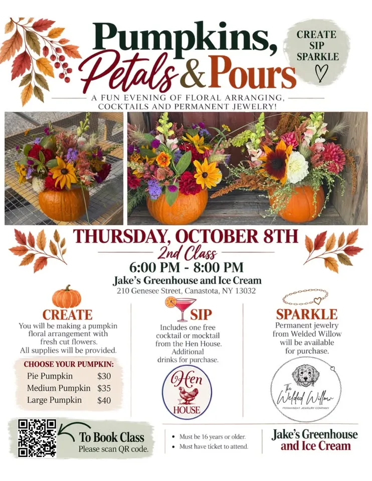 2ND CLASS-Pumpkins, Petals & Pours!