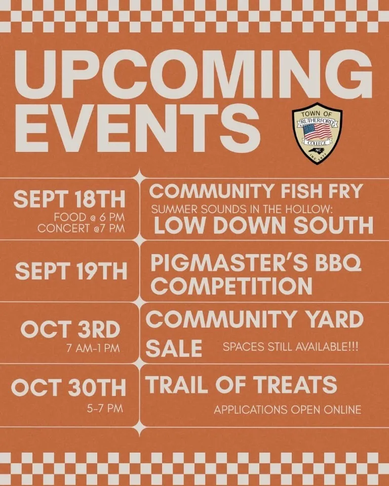 Rutherford College Trails of Treats
