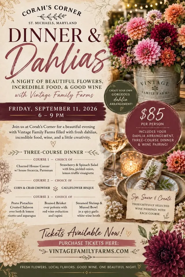 Dinner & Dahlias