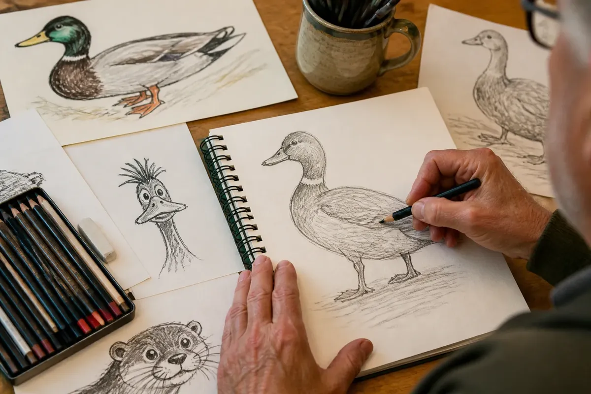 Let's Draw Some Ducks and Other Funny Animals!