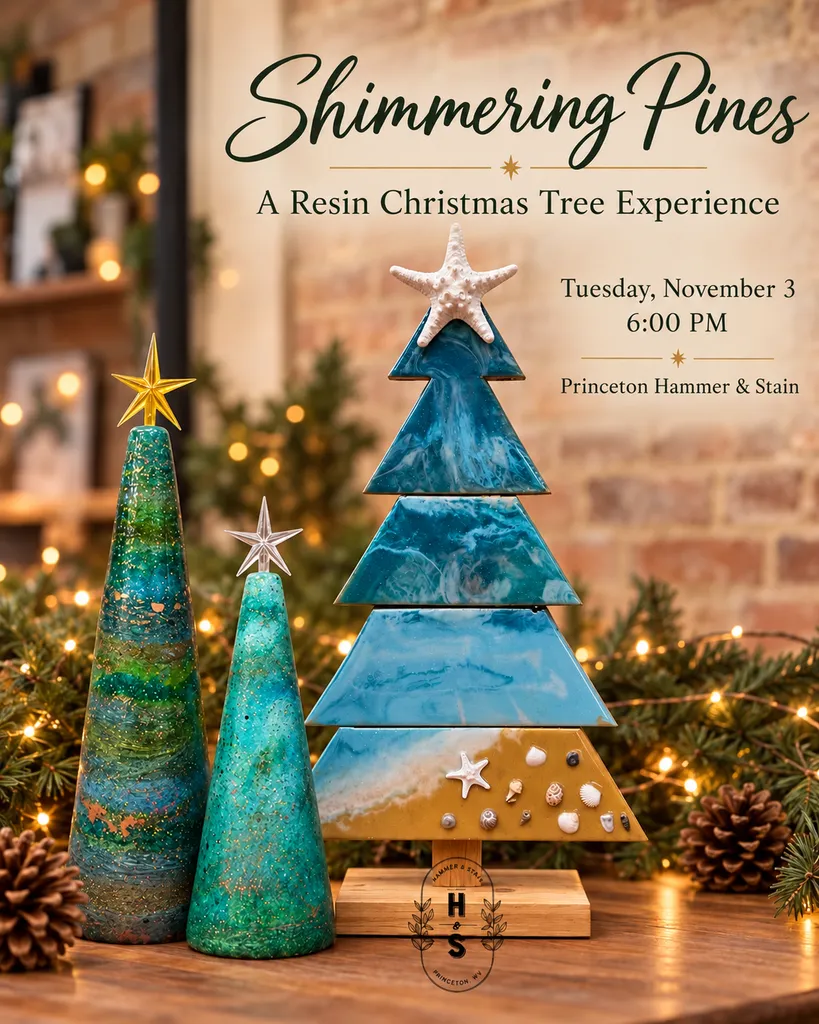 Shimmering Pines: A Resin Christmas Tree Experience