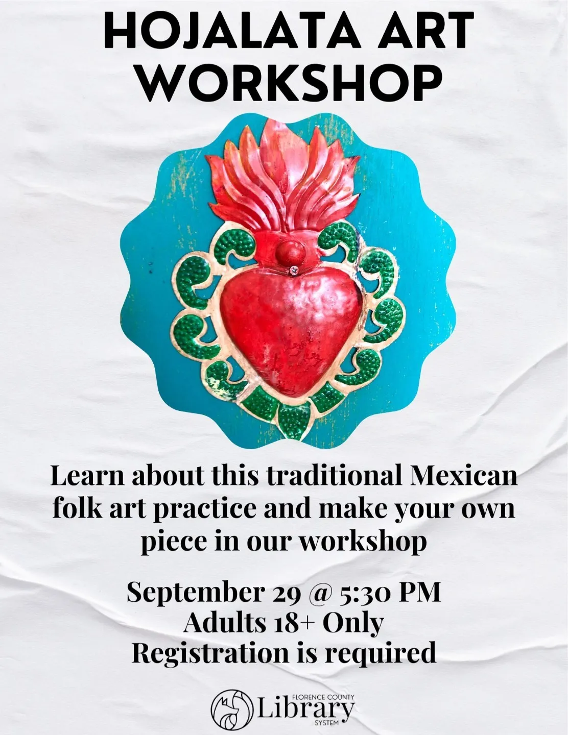 Hojalata Art Workshop (Ages 18+)