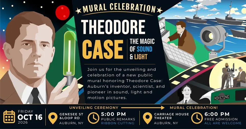 Theodore Case: The Magic of Sound and Light Mural Unveiling and Celebration