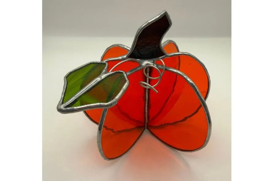 Single Place Template Stained Glass Fundamentals: 3D Pumpkin