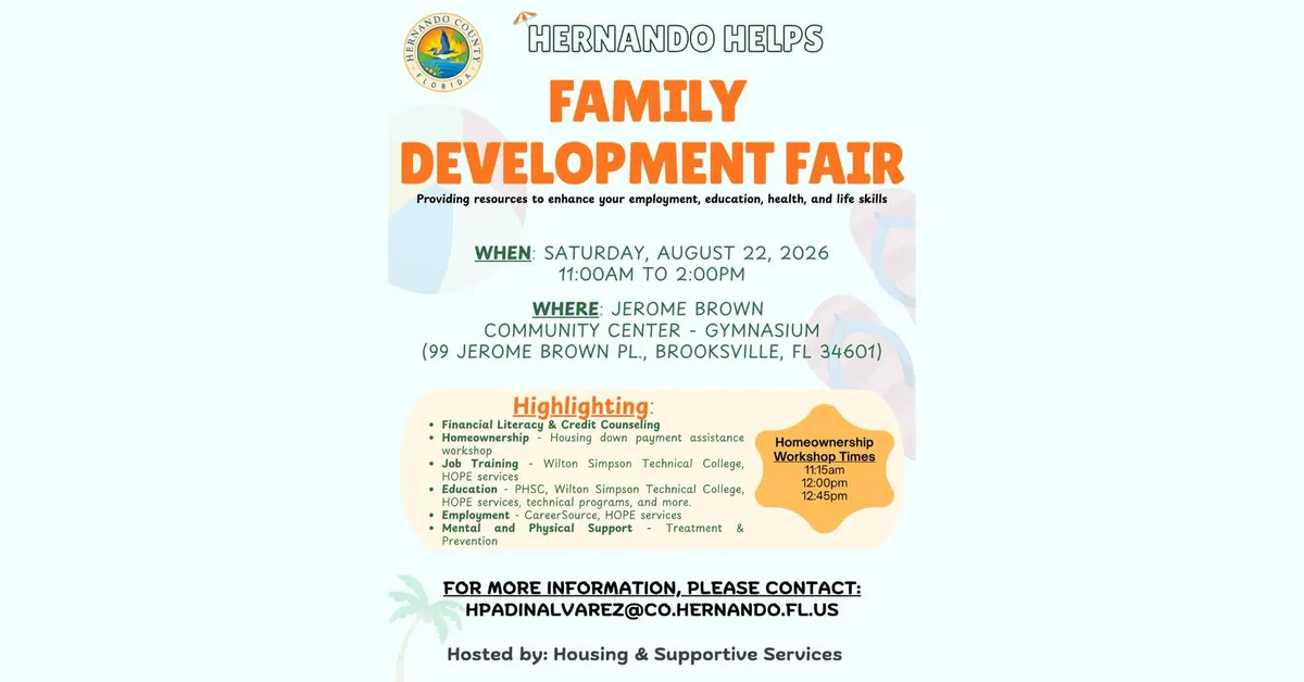 Hernando Helps Family Development Fair