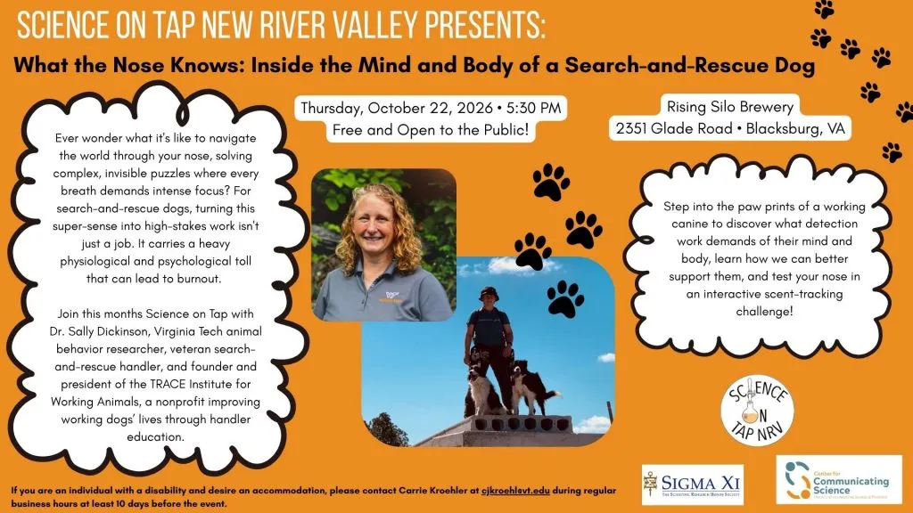 Science on Tap: What the Nose Knows: Inside the Mind and Body of a Search-and-Rescue Dog