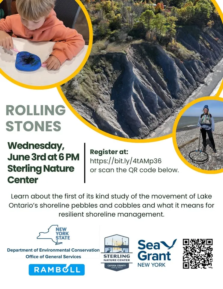 Single Event Rolling Stones, Wednesday June 3, 6 PM at the Sterling Nature Center
