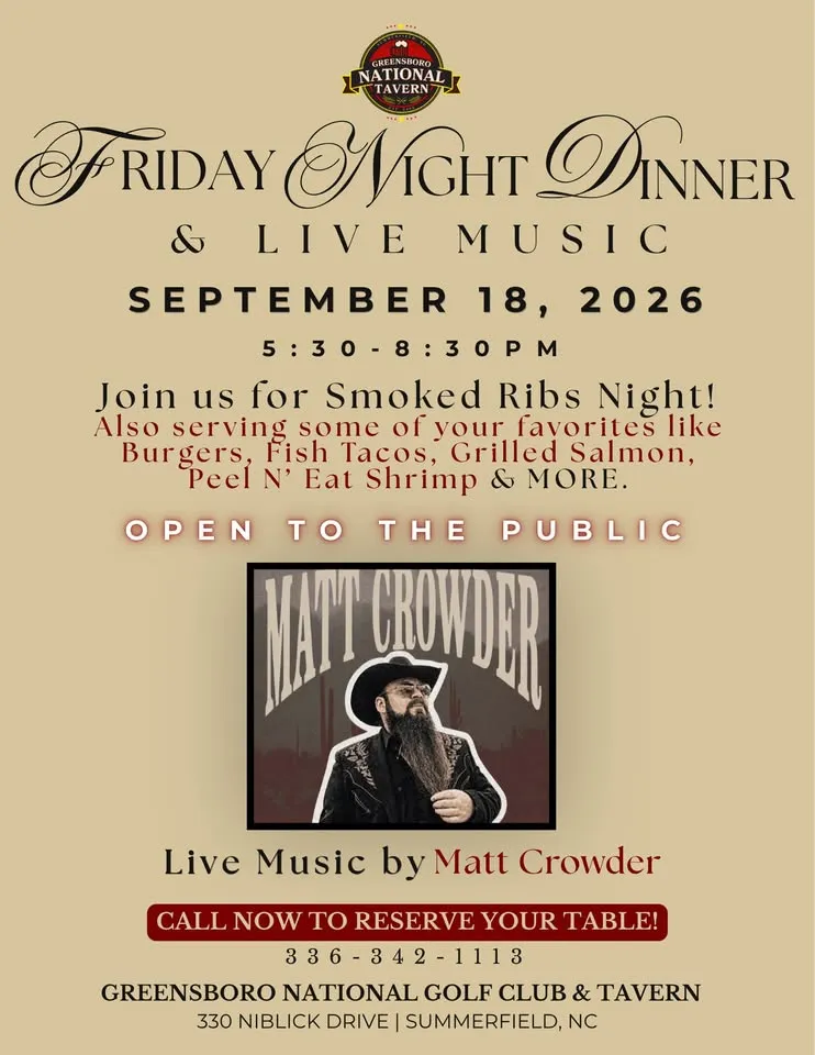 Friday Night Dinner & Live Music