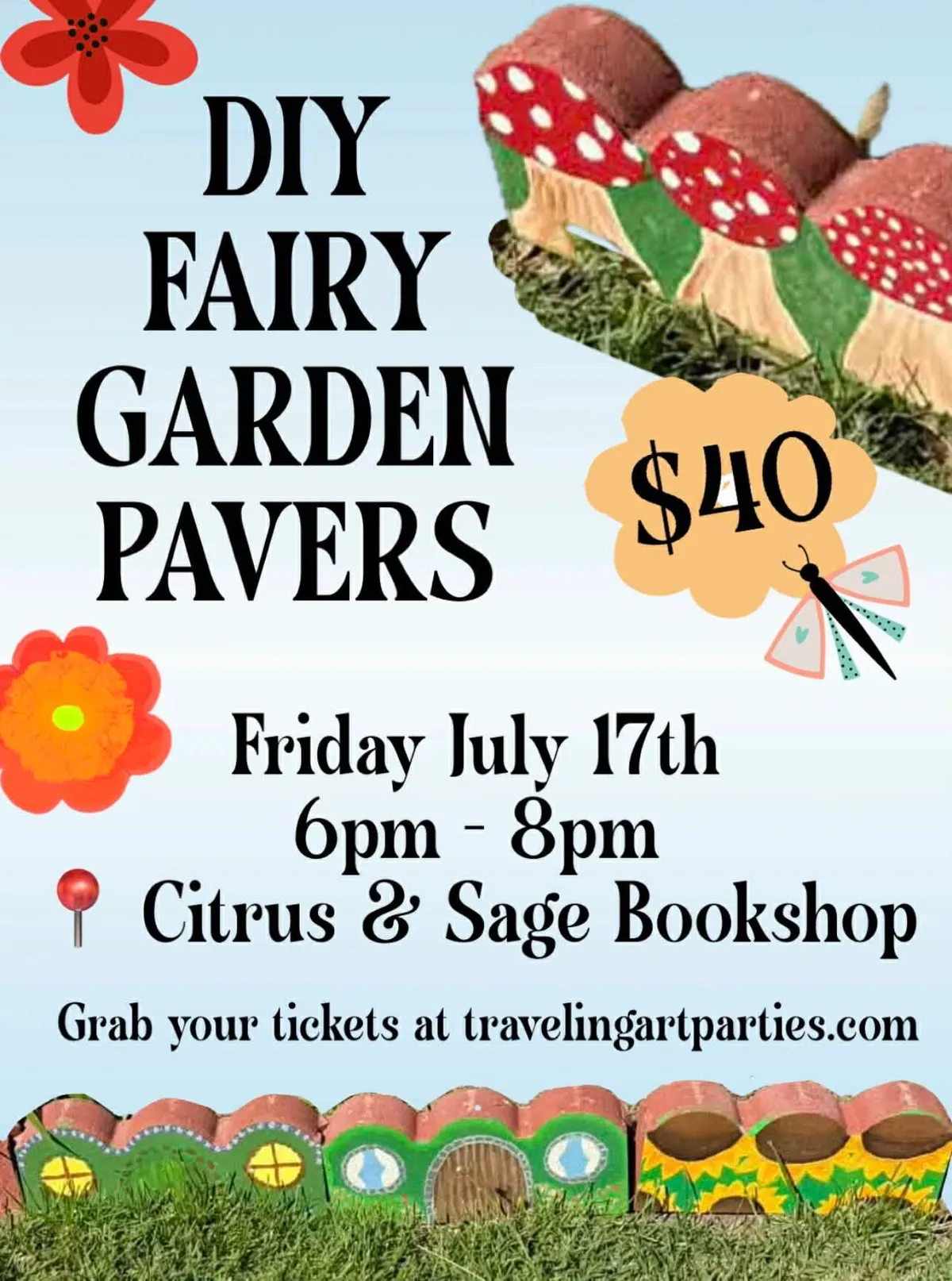 Fairy Garden Pavers with Sam at Citrus & Sage Bookshop!