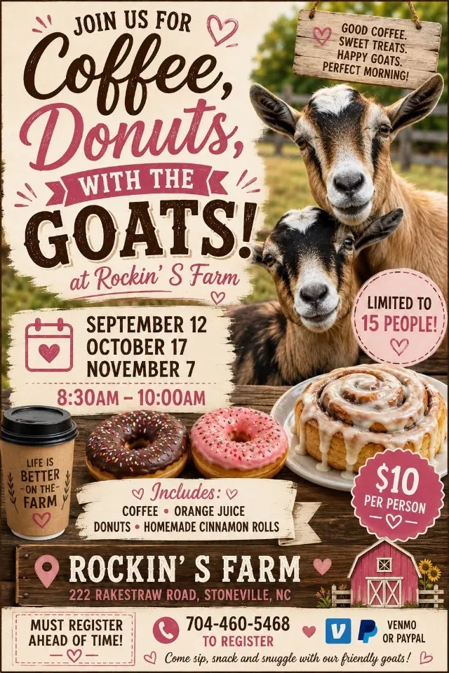 Coffee, Donuts, with the Goats!