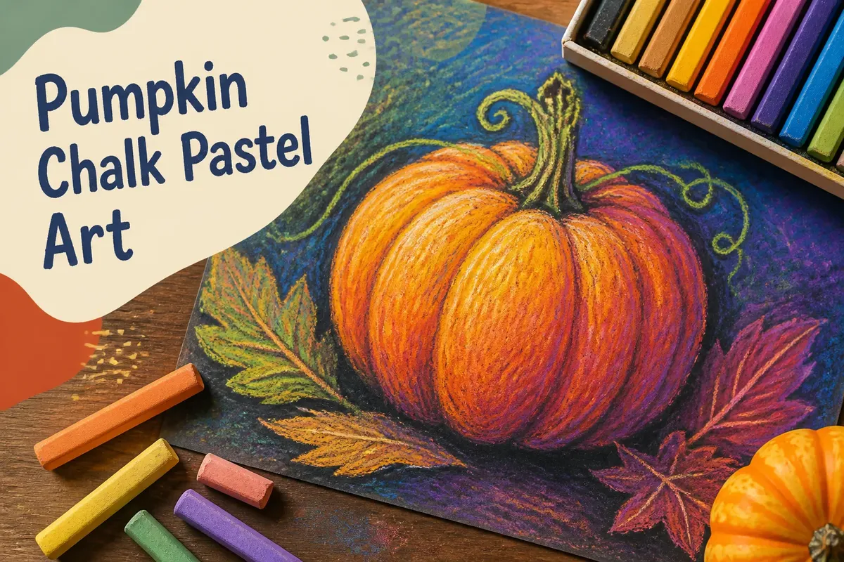 Pumpkin Chalk Pastel Art