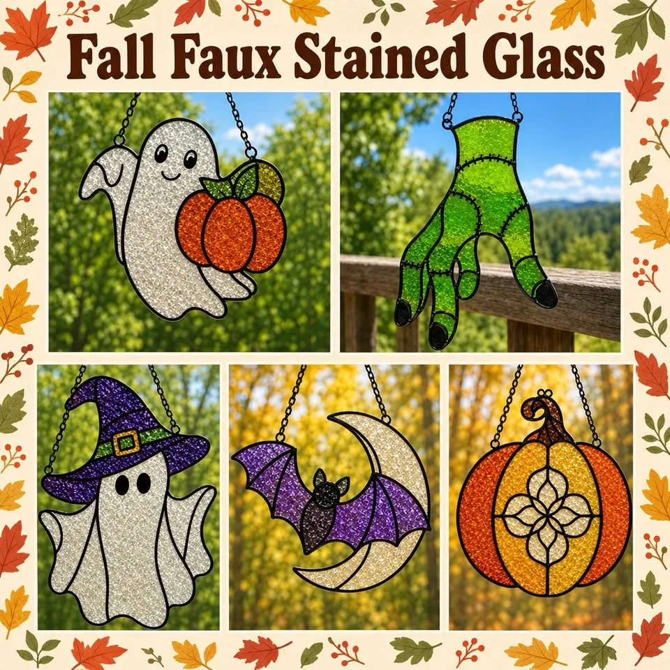 Fall Faux Stained Glass