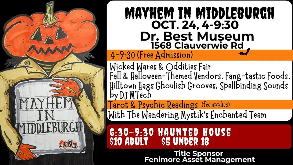 Mayhem in Middleburgh: Haunted House and Wicked Wares/Oddities Fair