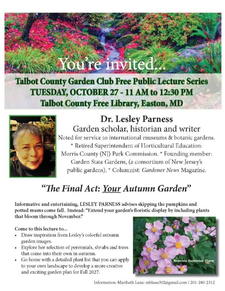 Free Public Lecture: Dr. Lesley Parness