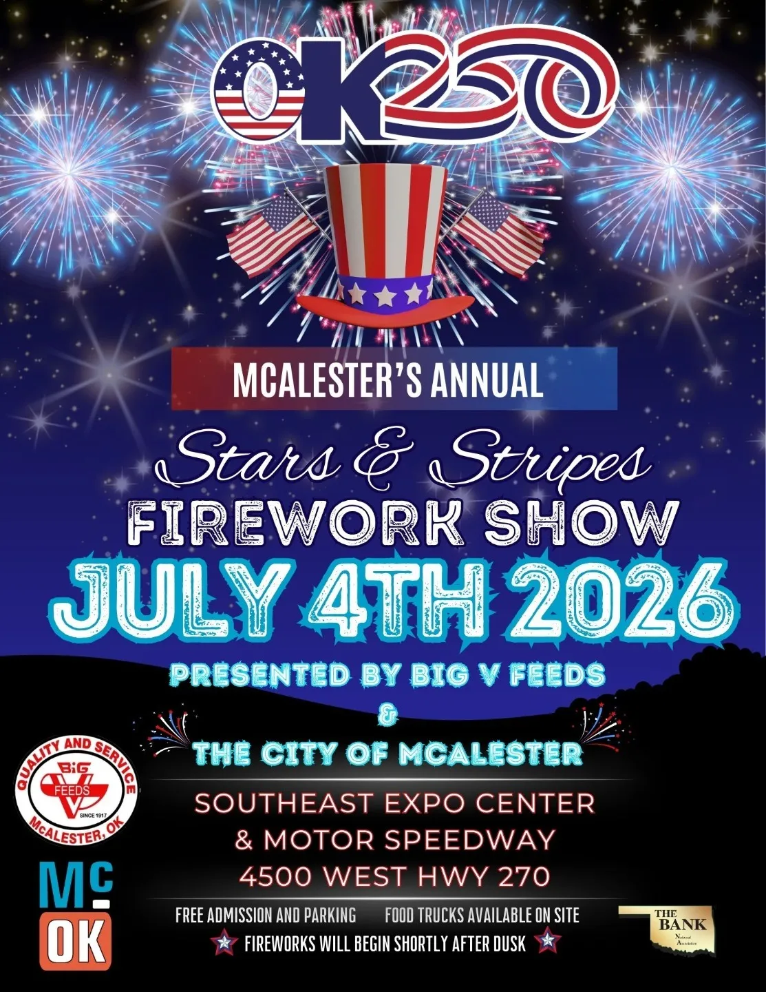 2026 McAlester Stars & Stripes Firework Show - America250