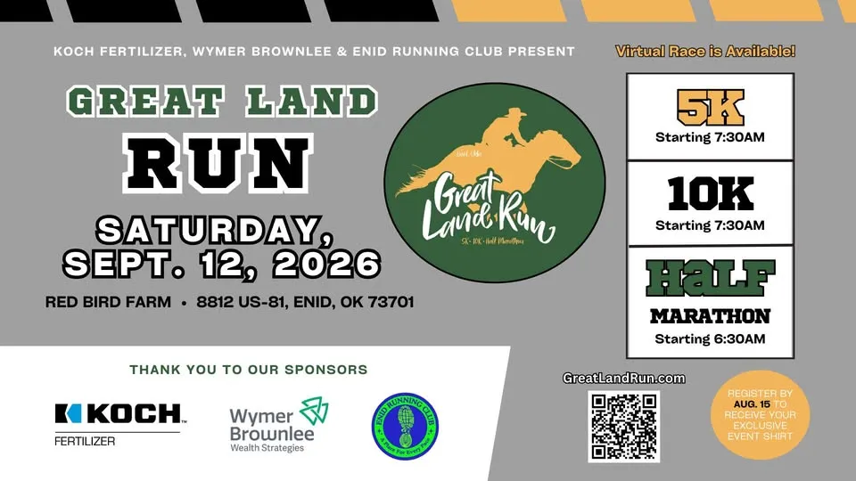 Great Land Run (5K, 10K, Half Marathon) - Enid, OK