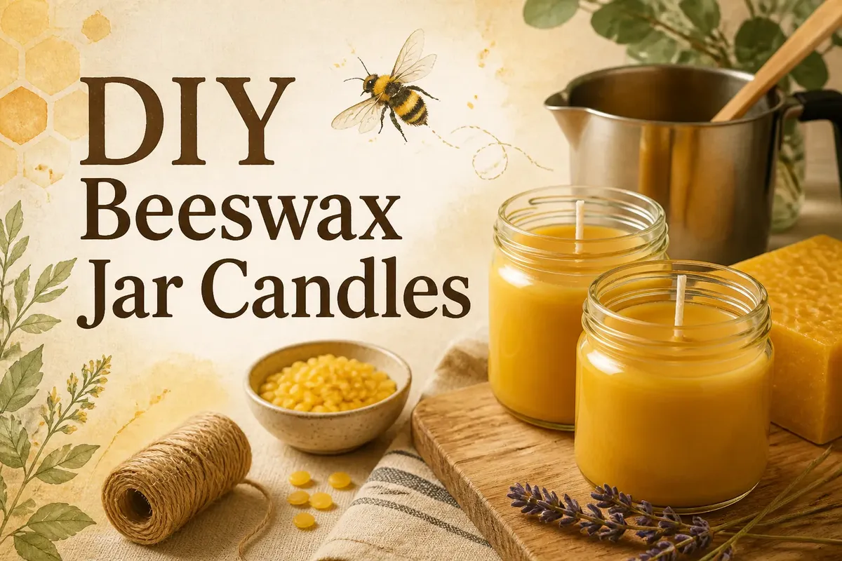 DIY Beeswax Jar Candles