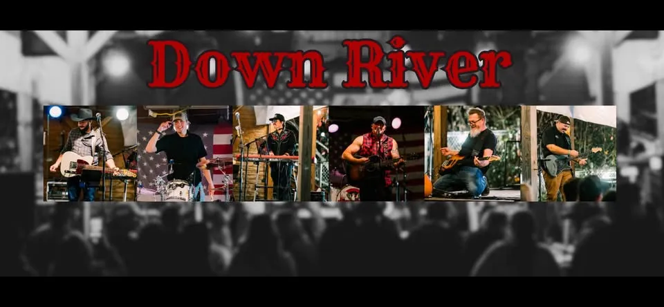 Down River Band in the open-air barn