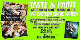 TASTE & PAINT, acrylic painting tutorial & wine tasting with humor & heART