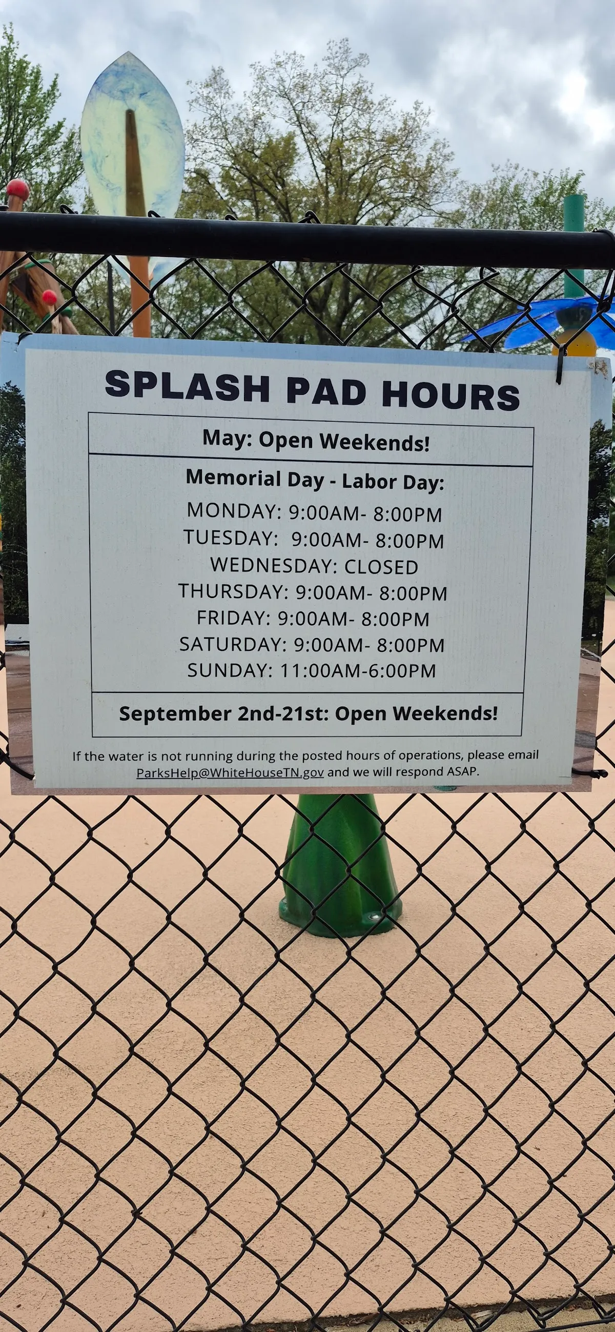 White House Splash Pad