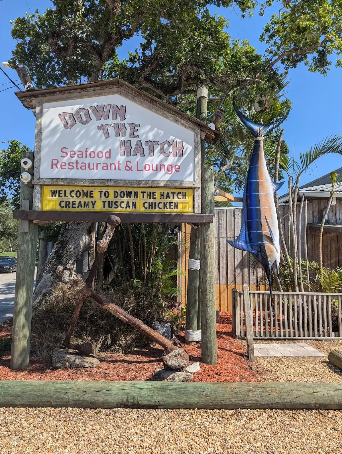 The pier at Down the Hatch Seafood Co.