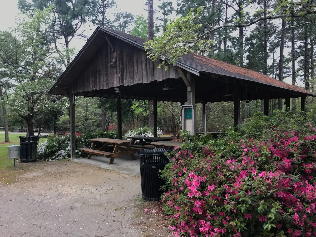 Butterfly Garden area inside Swan Lake Iris Gardens