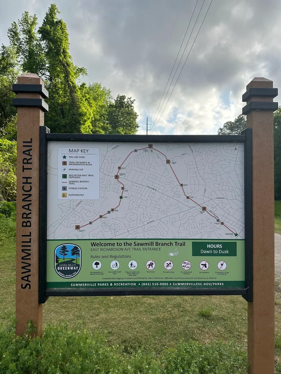 Sawmill Branch Trail - E. Richardson Ave. Trailhead