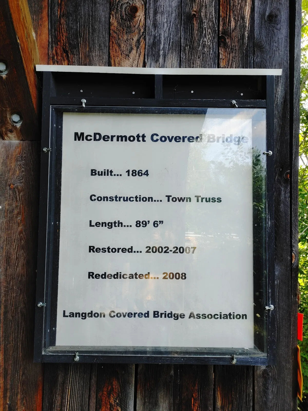 Historic McDermott Covered Bridge