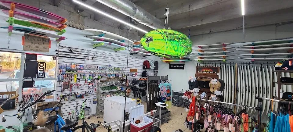 OCEAN INLET SURF SHOP, CAFE, BISON BURGER, ICE CREAM, BAIT & TACKLE, RENTALS
